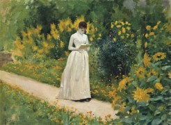 Albert Aublet_1851-1938_Reading on the Garden Path.jpg